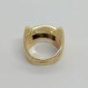 Bague en or, bicolore, modèle pont, sertie de deux gros diamants, 1925. – Image 3