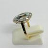 Bague en or, avec aigue-marine et pavage de roses de diamants, 1920. – Image 2