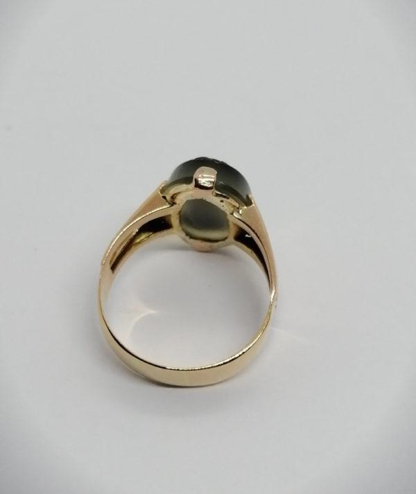 Bague en or rose, avec camé agate, fin 19ième siècle. – Image 3