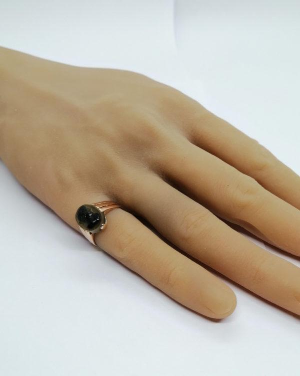 Bague en or rose, avec camé agate, fin 19ième siècle. – Image 5