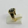 Bague en or, petite chevalière en émail noir et diamant, 1880. – Image 2