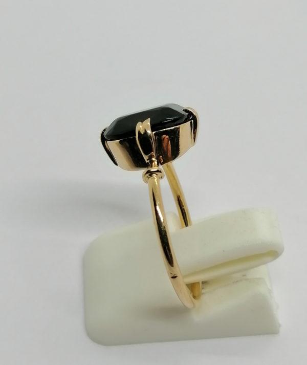 Bague en or, sertie d'une tourmaline verte, 1900, Art Nouveau. – Image 2