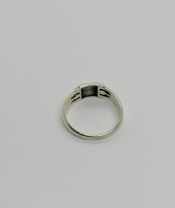 Bague argent, façon damier de marcasites, époque 1925-30, Art Déco. – Image 3
