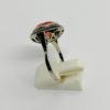 Bague argent, ronde, liseré d'émail noir et pierre de synthèse, Français vers 1925, Art Déco. – Image 3