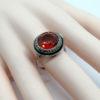 Bague argent, ronde, liseré d'émail noir et pierre de synthèse, Français vers 1925, Art Déco. – Image 5