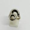 Bague argent, anneau ouvert, modèle en 9 renversé.