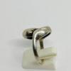 Bague argent, anneau ouvert, modèle en 9 renversé. – Image 2