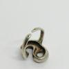 Bague argent, anneau ouvert, modèle en 9 renversé. – Image 3