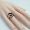 Bague argent, anneau ouvert, modèle en 9 renversé. – Image 4