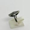 Bague argent, modèle coquillage ou cible, de forme ovale. – Image 2