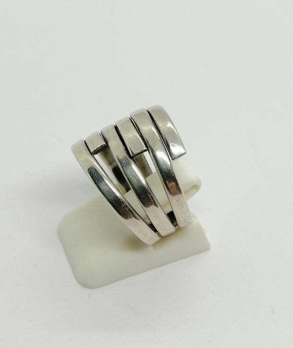 Bague argent, modèle façon multi anneaux. – Image 2