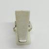 Bague argent, modèle en forme de trapèze.
