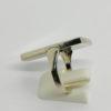 Bague argent, modèle en forme de trapèze. – Image 2