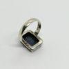 Bague argent, avec cabochon plat, de lapis-lazuli de forme rectangulaire. – Image 3
