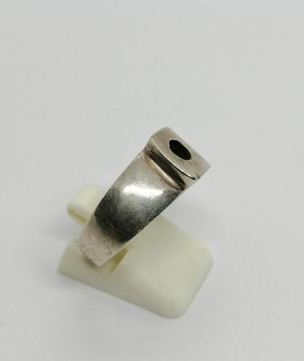 Bague argent , anneau ouvert et ajouré de cercles. – Image 2