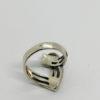 Bague argent, modèle façon vague ajourée et travaillée, Français 1980-90. – Image 3