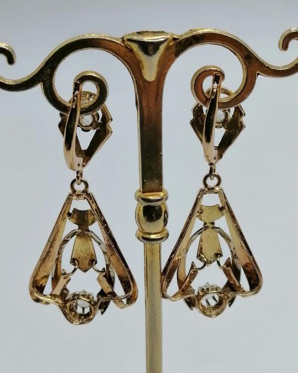 Demi-parure en or bicolore, forme géométrique, typique de l'époque Art Déco, 1925. – Image 4