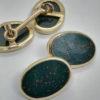Boutons de manchettes en or, et jaspe sanguin, 1930. – Image 3