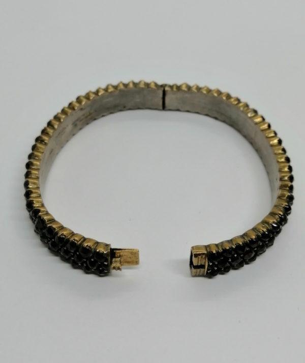 Bracelet jonc, pavage de grenats taille bohême, vers 1900. – Image 4