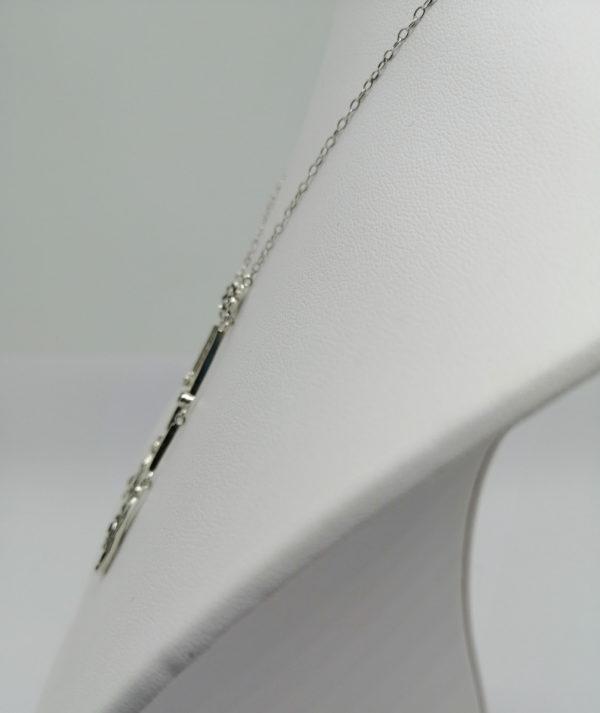 Collier argent, négligé pavage de strass, 1870-1890. – Image 3