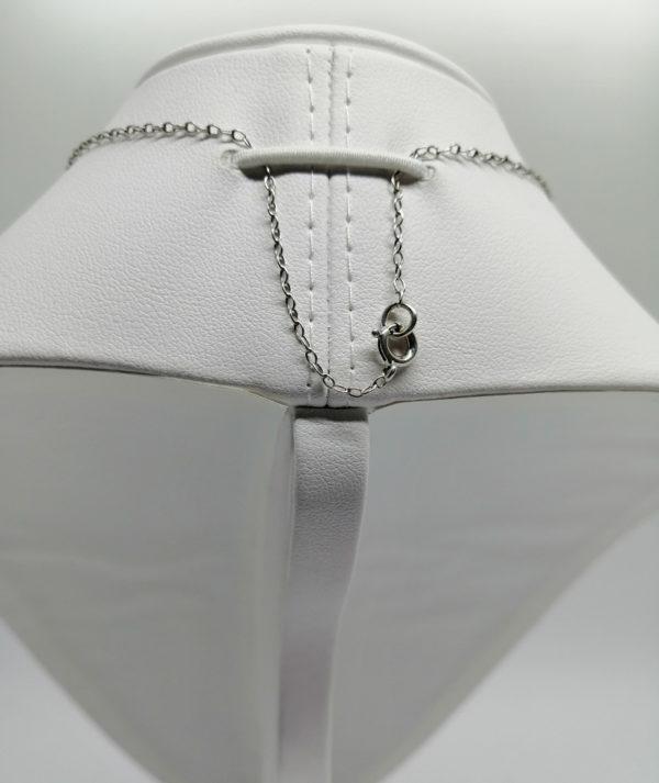 Collier argent, négligé pavage de strass, 1870-1890. – Image 5