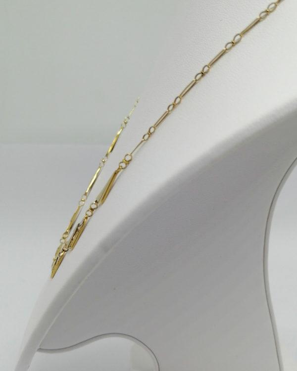 Collier en or, bicolore, motif géométrique , Art Déco, vers 1925. – Image 4