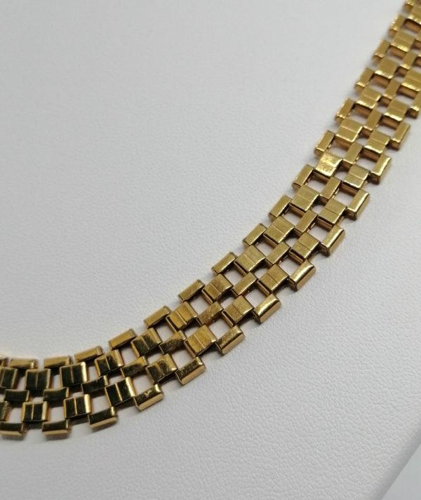 Collier maille plate articulée, en plaqué or, 1930-40. – Image 2