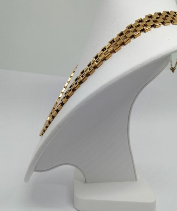 Collier maille plate articulée, en plaqué or, 1930-40. – Image 3