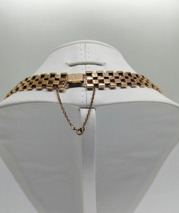 Collier maille plate articulée, en plaqué or, 1930-40. – Image 4