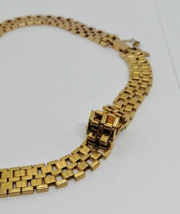 Collier maille plate articulée, en plaqué or, 1930-40. – Image 5