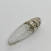 Flacon à sels ou de pâmoison, argent et cristal de forme obus, 19ième siècle. – Image 2