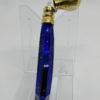 Flacon à sel ou de pâmoison, argent vermeil, cristal bleu, fin 19ième siècle. – Image 3
