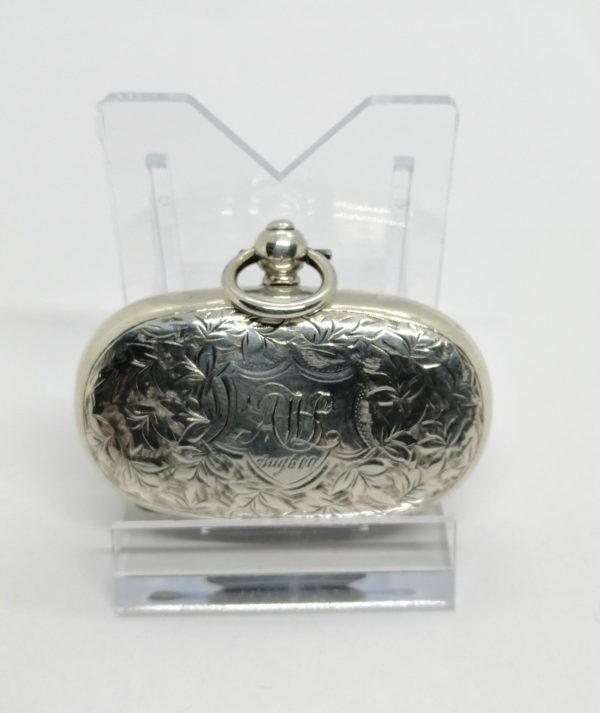 Porte-pièce de monnaies, en argent, avec décor de feuillages, Art Nouveau. – Image 2