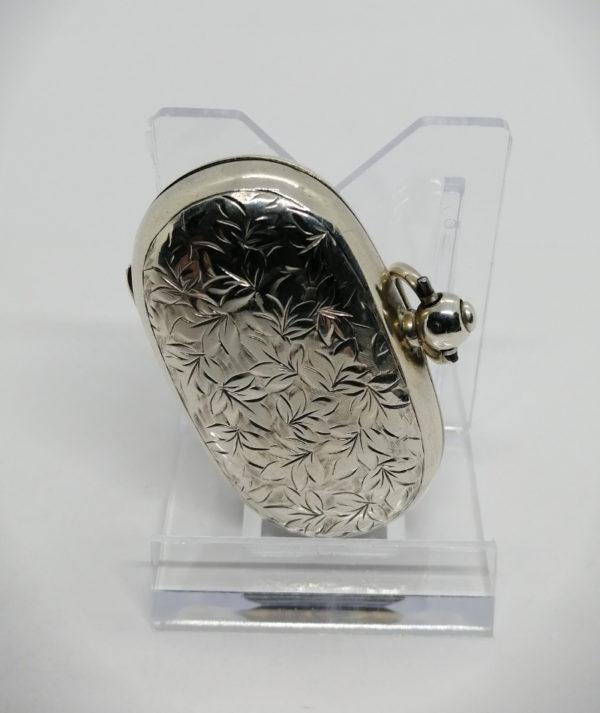 Porte-pièce de monnaies, en argent, avec décor de feuillages, Art Nouveau. – Image 3