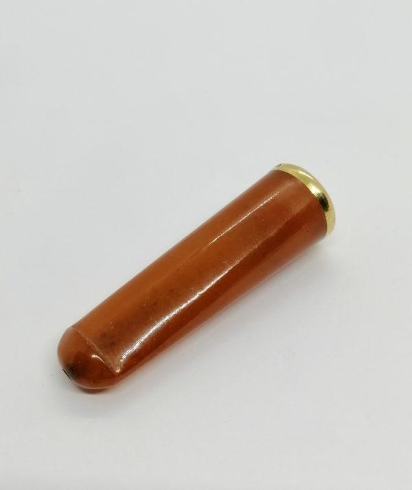 Fume-cigare en ambre et sa bague en or, 1920-30.