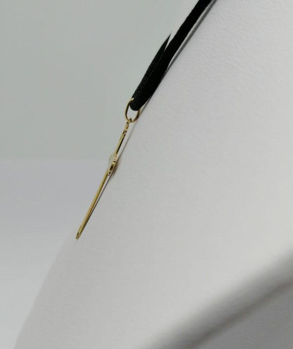 Pendentif croix en or mat et finitions poli. – Image 3
