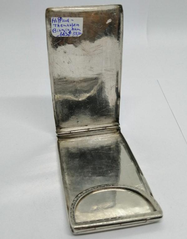 Etui pince-billets en argent, opulent décor floral et feuillagé, Anglais 1892. – Image 4
