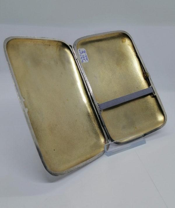 Boîte à cigares en argent, motif de strie, Art Déco vers 1925-30. – Image 4
