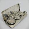 Porte-pièces de monnaies en argent, trois compartiments, ouvragé, 1920. – Image 3