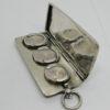 Porte-pièces de monnaies en argent, trois compartiments, ouvragé, 1920. – Image 4