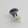 Bague argent, beau cabochon d'améthyste, 1940-50. – Image 2