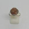Bague argent, sertie d'un camée portrait sur agate, vers 1900.