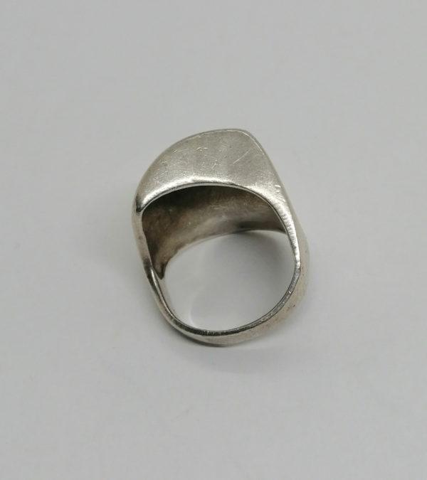 Bague argent, forme façon osselet, originale. – Image 4