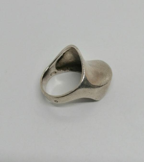 Bague argent, forme façon osselet, originale. – Image 5