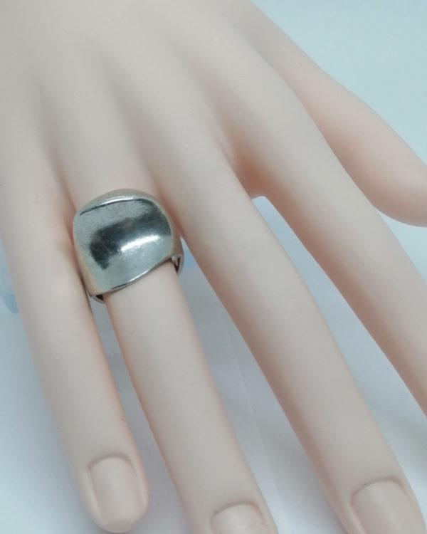 Bague argent, forme façon osselet, originale. – Image 6