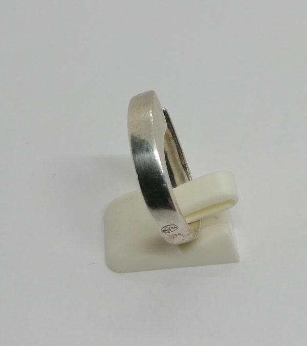 Bague argent, anneau ouvert vers le haut, très futuriste. – Image 2