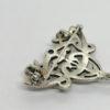 Broche/pendentif argent, style art nouveau tardif, avec marcasites, calcédoine et perles de culture. – Image 4
