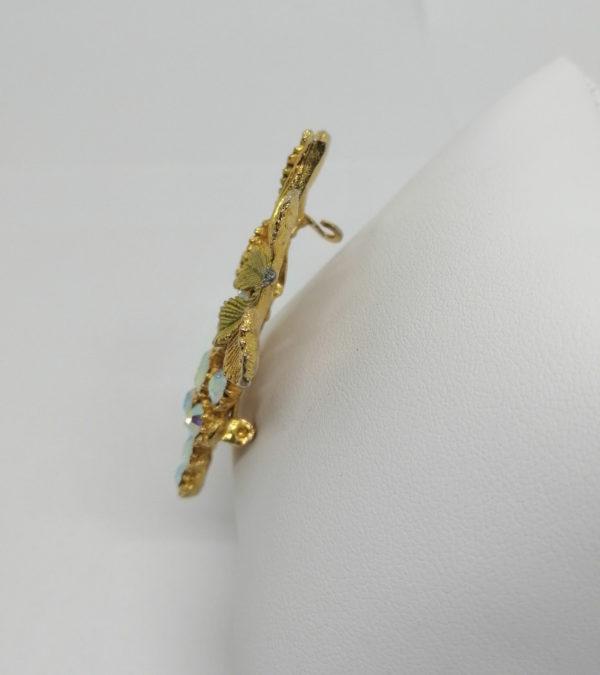 Broche représentant une grappe de raisin en strass. – Image 2