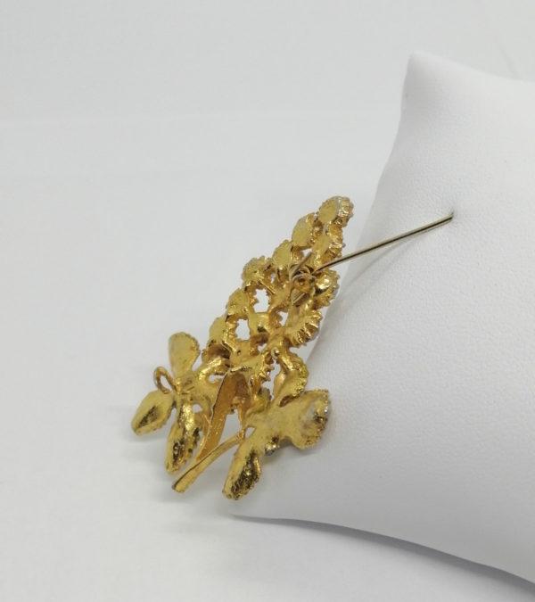 Broche représentant une grappe de raisin en strass. – Image 3