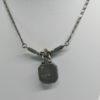 Collier argent, pavage marcasites et lapis-lazuli de forme géométrique, Art Déco. – Image 4